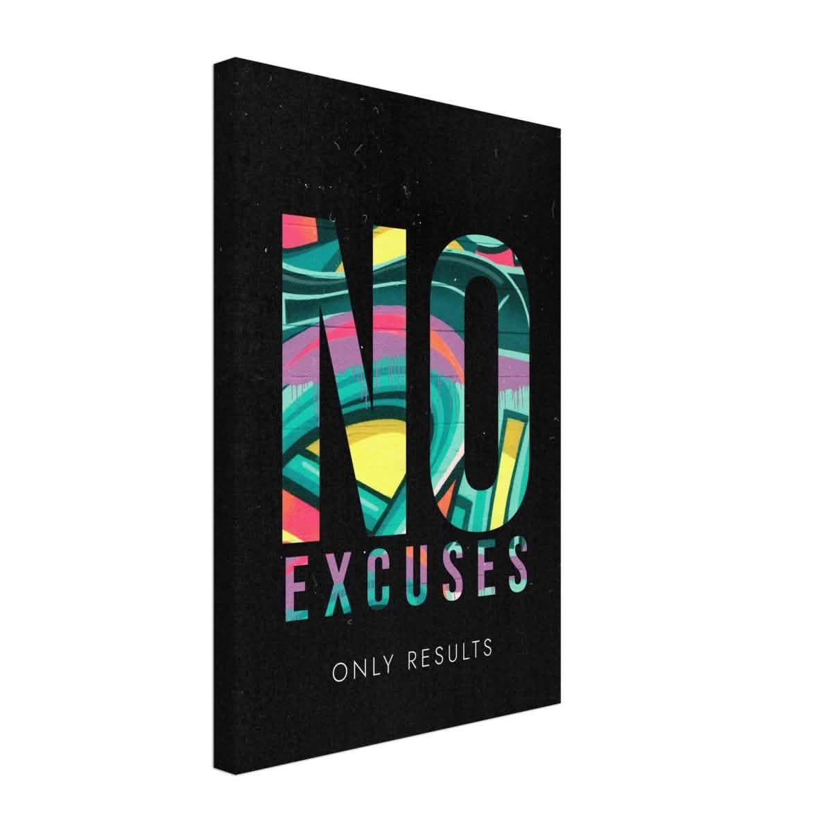 Da Vinci Motivational Wall art | No Excuses - Canvas - 30x45 cm / 12x18″ - Slim