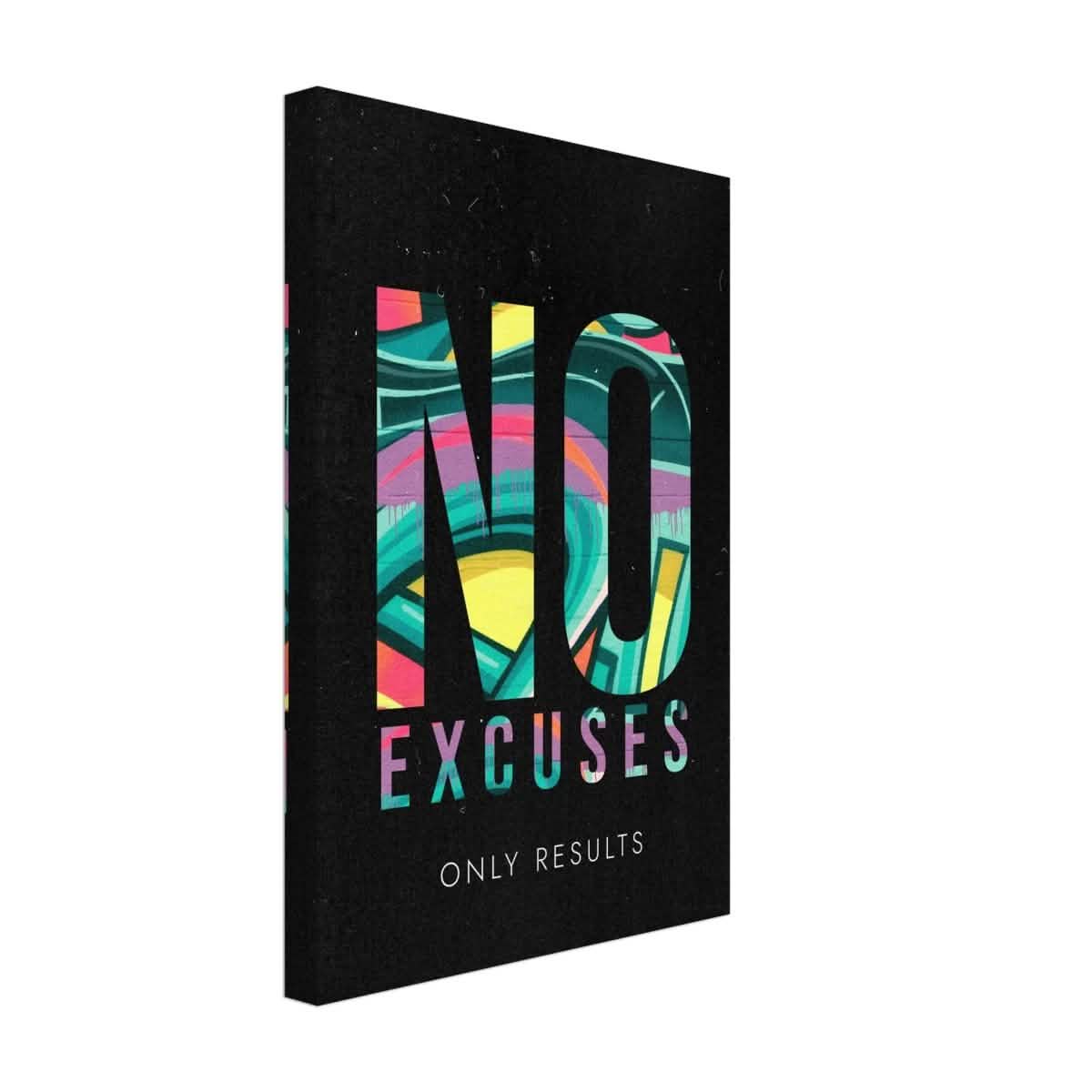 Da Vinci Motivational Wall art | No Excuses - Canvas - 30x45 cm / 12x18″ - Thick