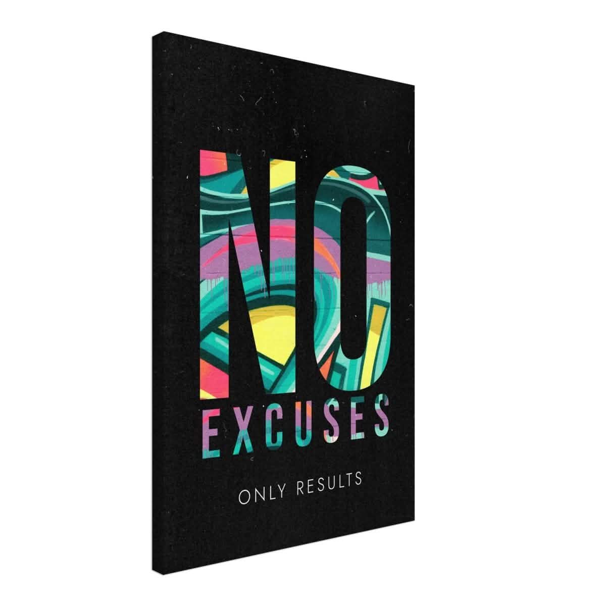 Da Vinci Motivational Wall art | No Excuses - Canvas - 50x75 cm / 20x30″ - Thick