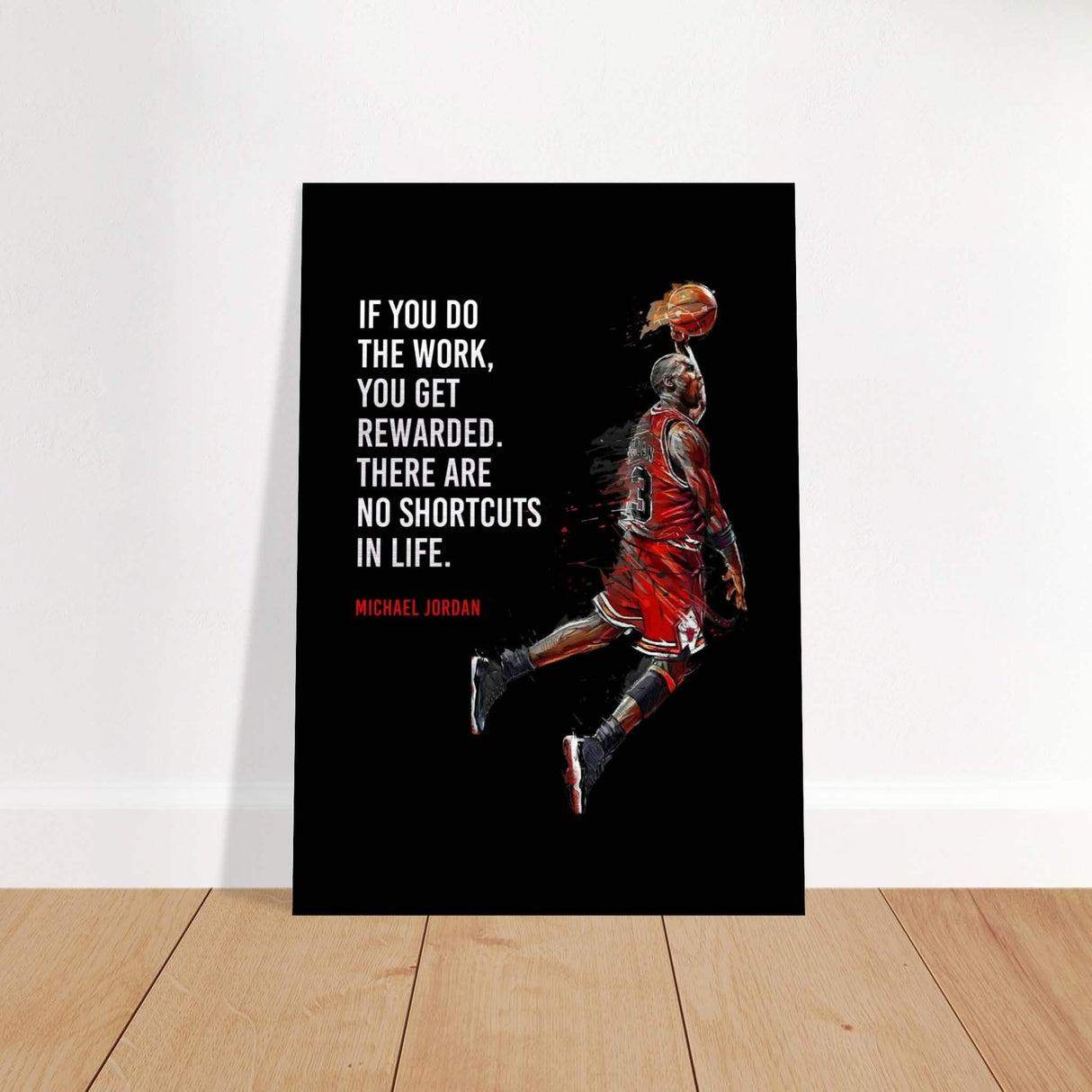 Da Vinci Motivational Wall Art | No Shortcuts - Brushed Aluminum Print - 70x100 cm / 28x40″ -