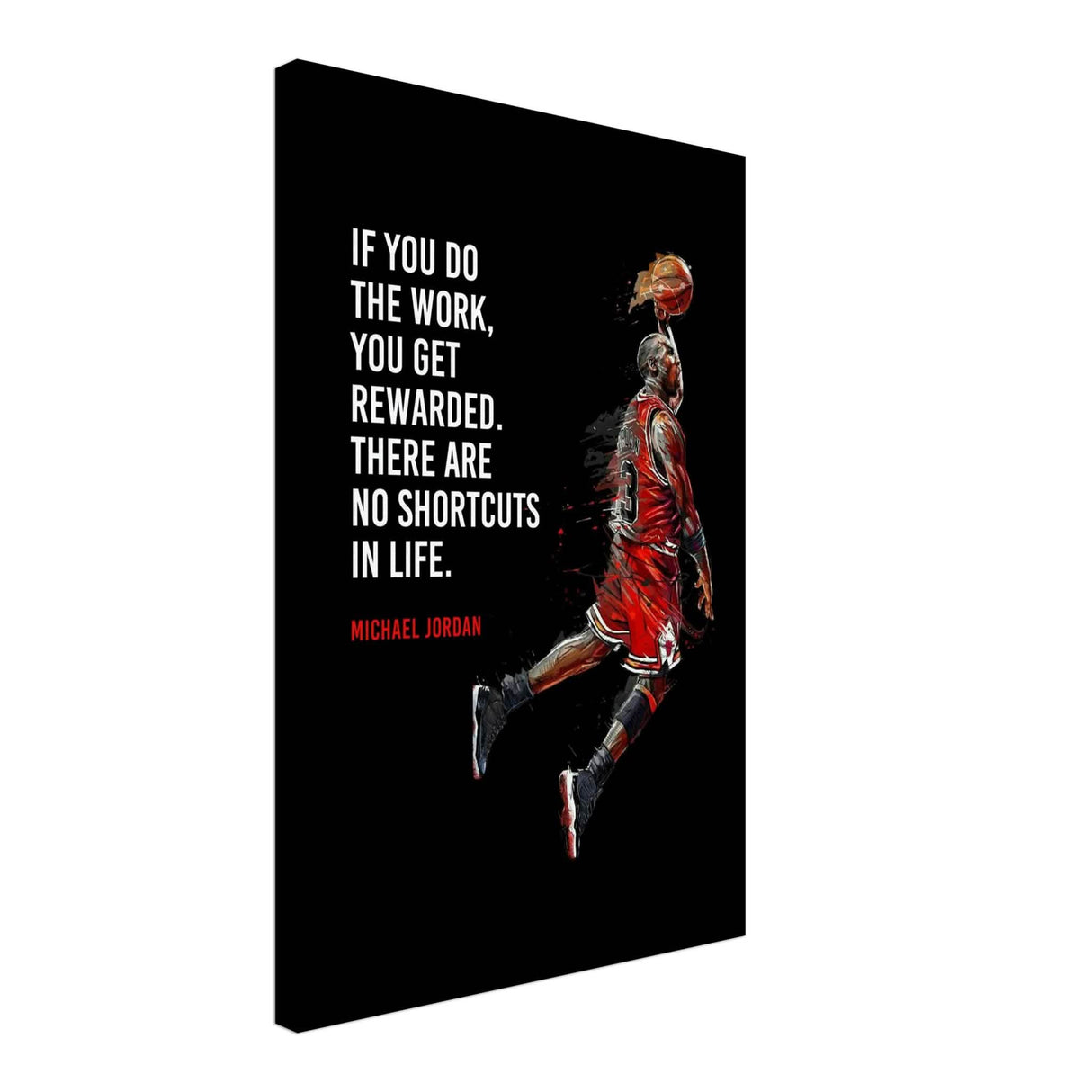 Da Vinci Motivational Wall Art | No Shortcuts - Canvas - 40x60 cm / 16x24″ - Slim