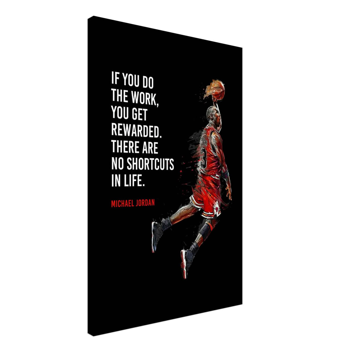 Da Vinci Motivational Wall Art | No Shortcuts - Canvas - 50x75 cm / 20x30″ - Slim