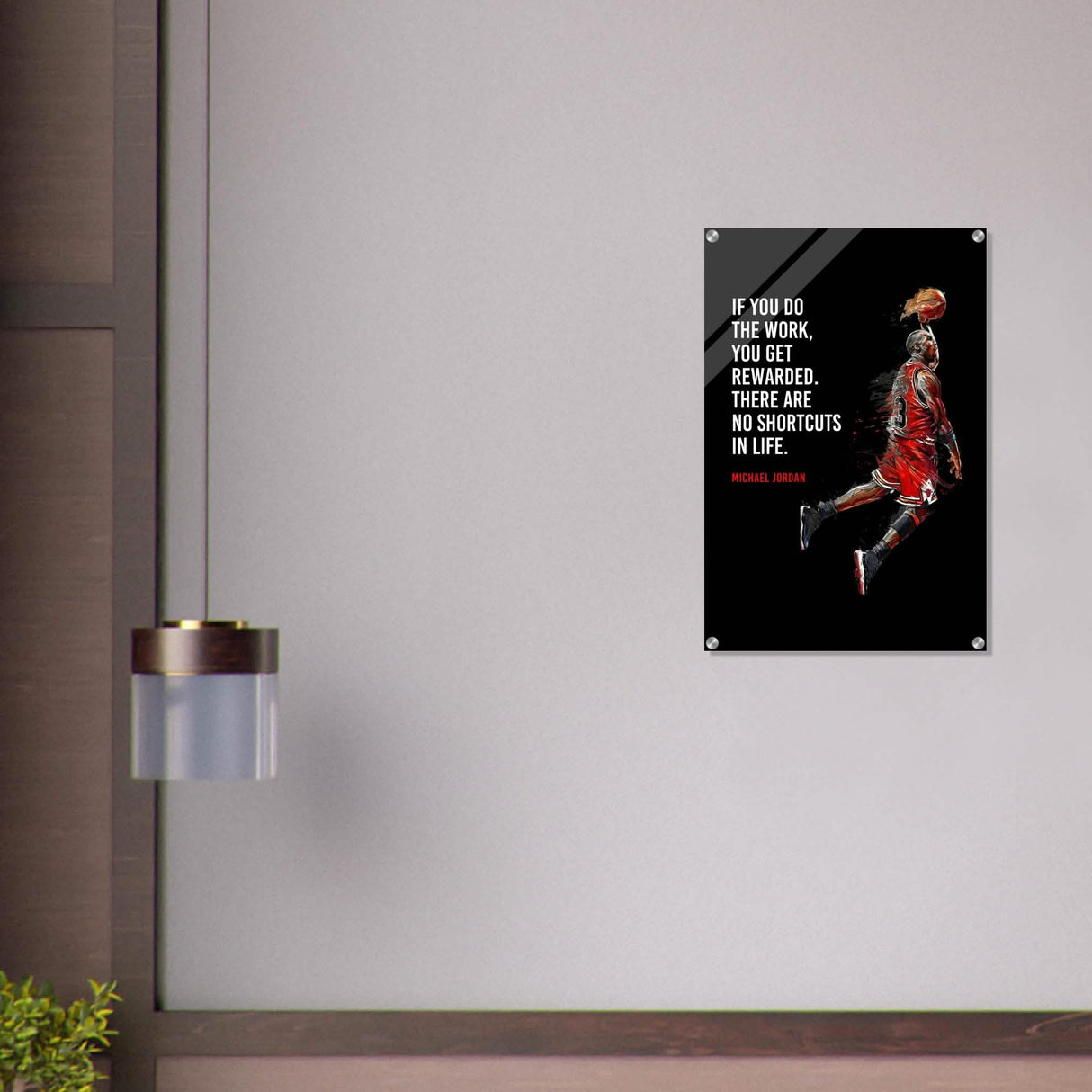 Da Vinci Motivational Wall Art | No Shortcuts - Acrylic Print - 50x75 cm / 20x30″ -