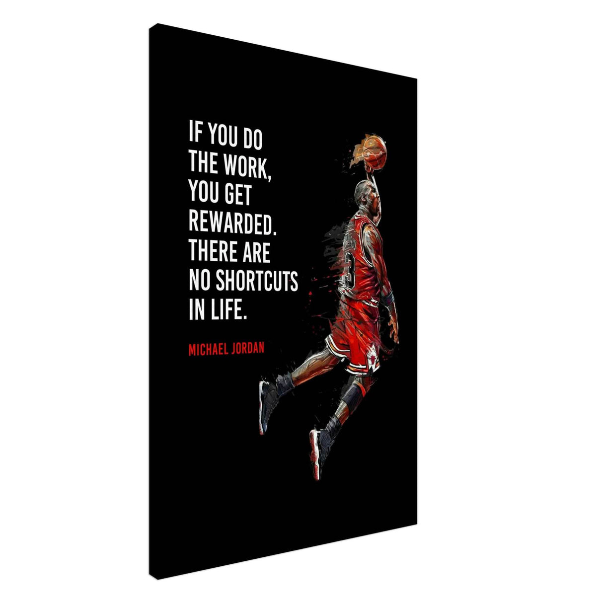 Da Vinci Motivational Wall Art | No Shortcuts - Canvas - 60x90 cm / 24x36″ - Slim