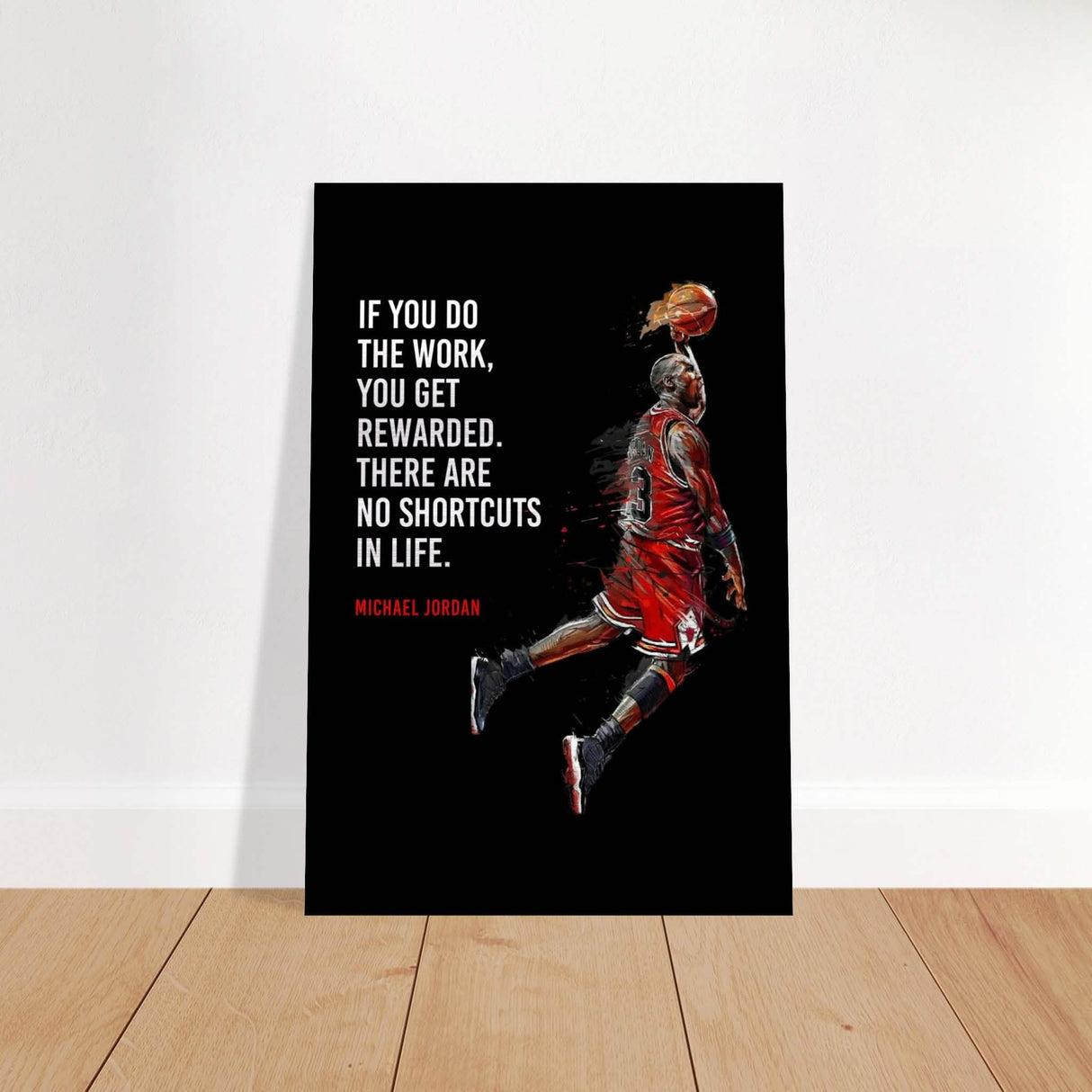 Da Vinci Motivational Wall Art | No Shortcuts - Brushed Aluminum Print - 30x45 cm / 12x18″ -