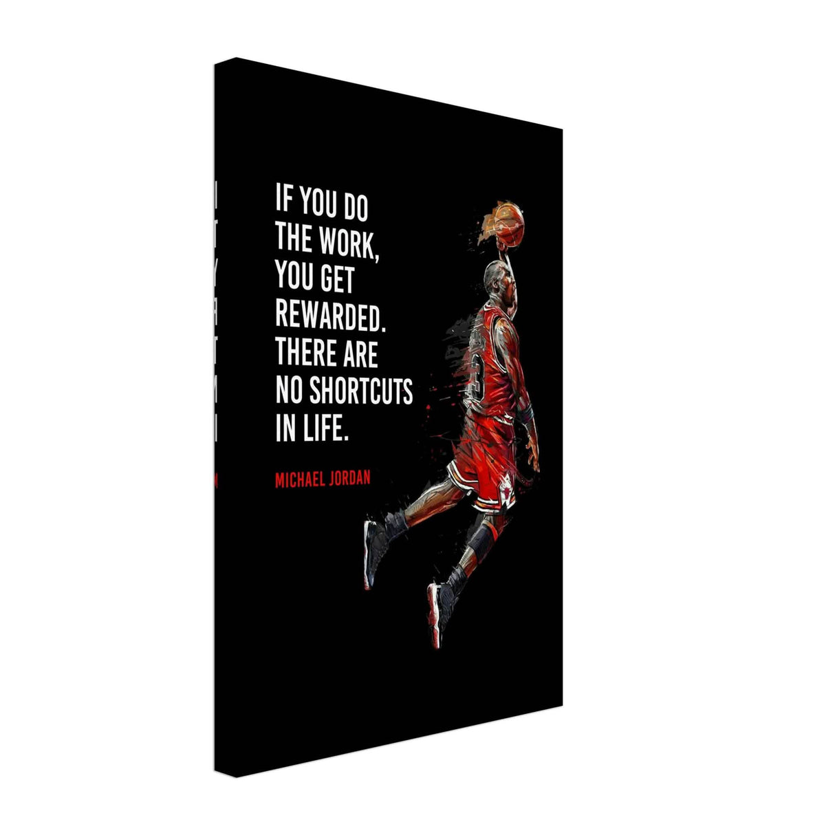 Da Vinci Motivational Wall Art | No Shortcuts - Canvas - 30x45 cm / 12x18″ - Slim