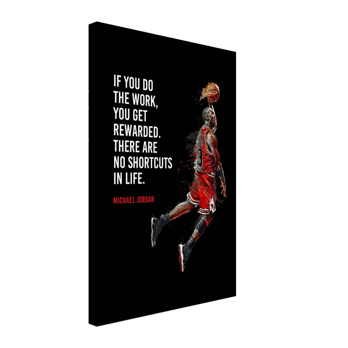 Da Vinci Motivational Wall Art | No Shortcuts - Canvas - 40x60 cm / 16x24″ - Thick