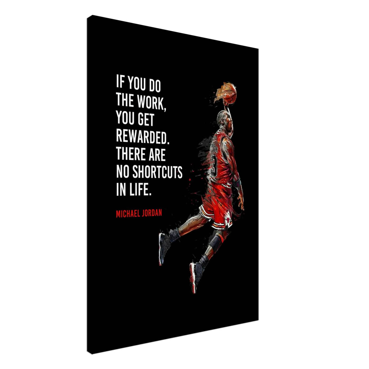 Da Vinci Motivational Wall Art | No Shortcuts - Canvas - 70x100 cm / 28x40″ - Thick