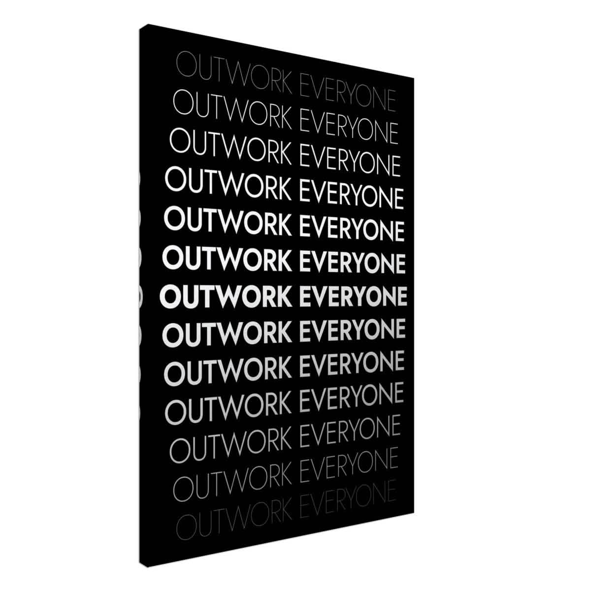 Da Vinci Motivational Wall art | Outwork Everyone - Canvas - 70x100 cm / 28x40″ - Thick