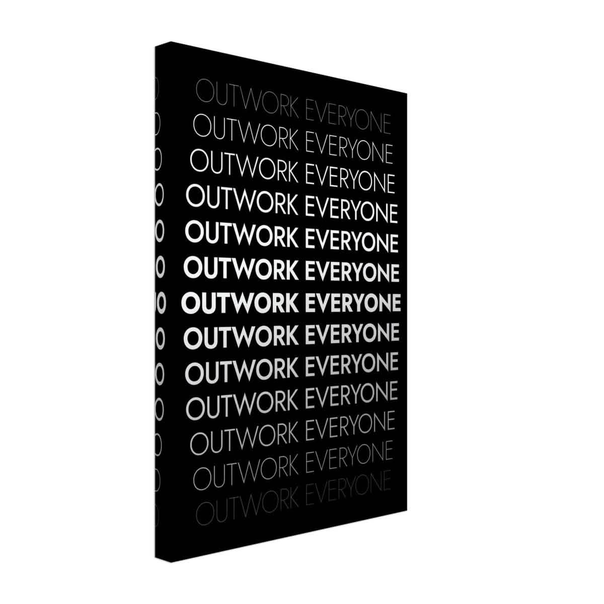 Da Vinci Motivational Wall art | Outwork Everyone - Canvas - 30x45 cm / 12x18″ - Slim