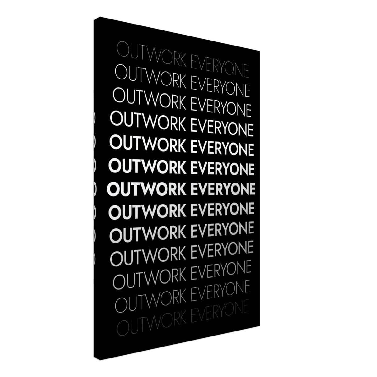 Da Vinci Motivational Wall art | Outwork Everyone - Canvas - 60x90 cm / 24x36″ - Thick