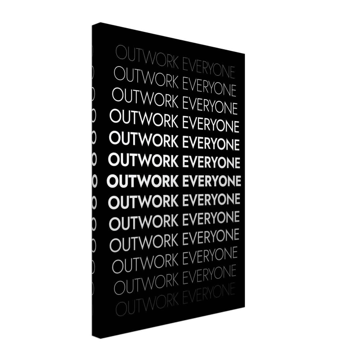 Da Vinci Motivational Wall art | Outwork Everyone - Canvas - 40x60 cm / 16x24″ - Thick