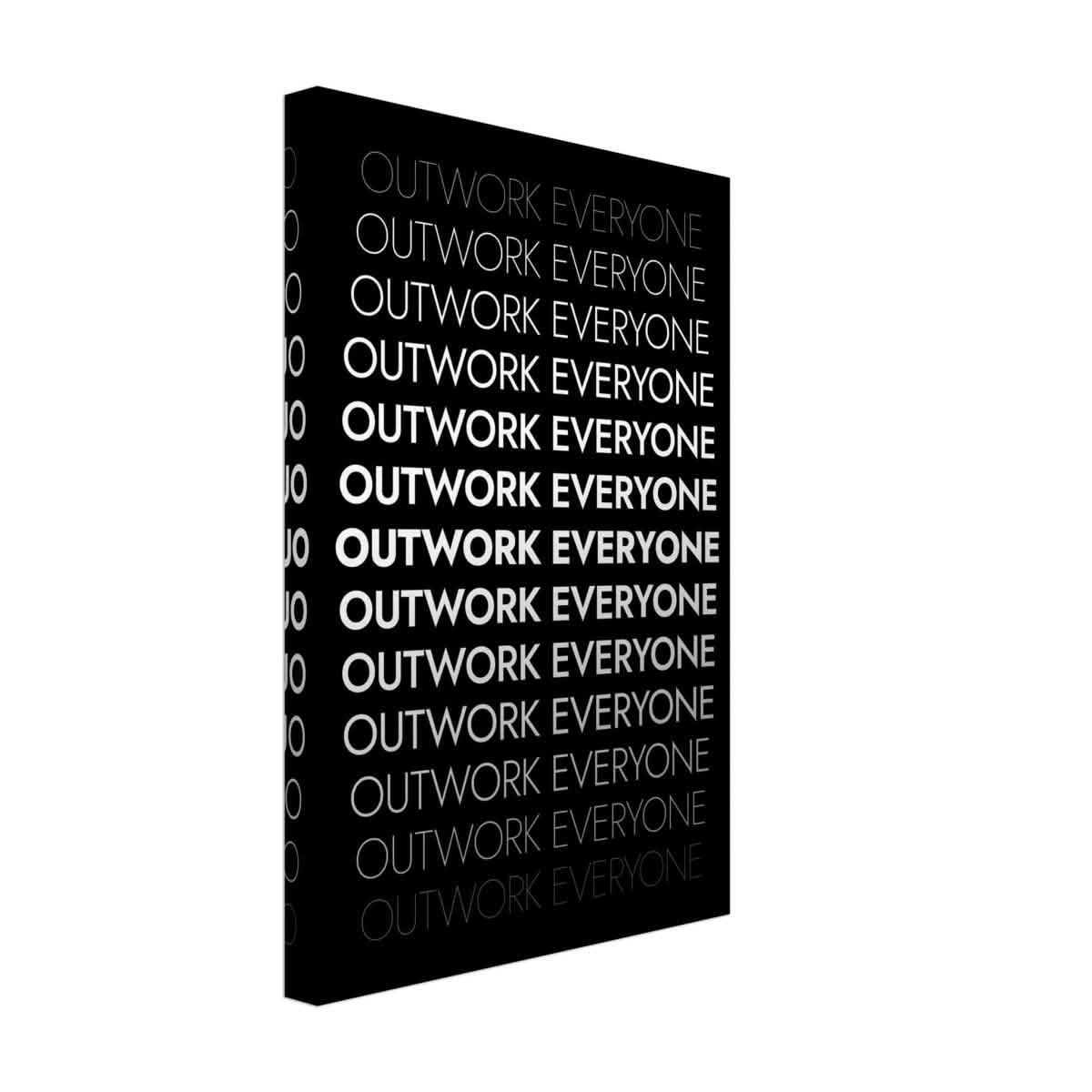 Da Vinci Motivational Wall art | Outwork Everyone - Canvas - 30x45 cm / 12x18″ - Thick