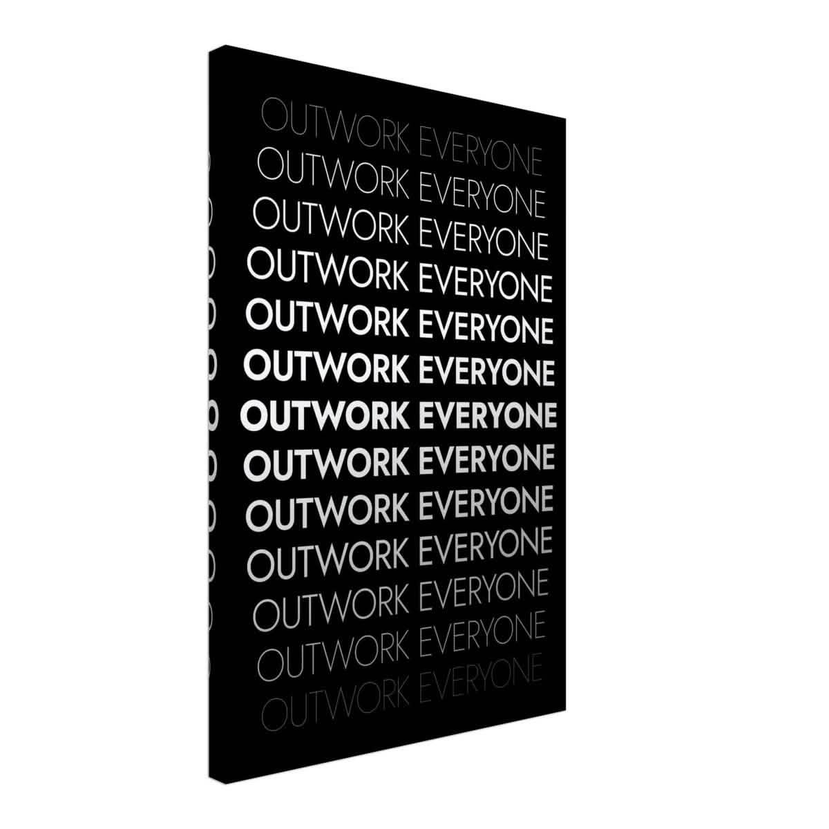 Da Vinci Motivational Wall art | Outwork Everyone - Canvas - 40x60 cm / 16x24″ - Slim