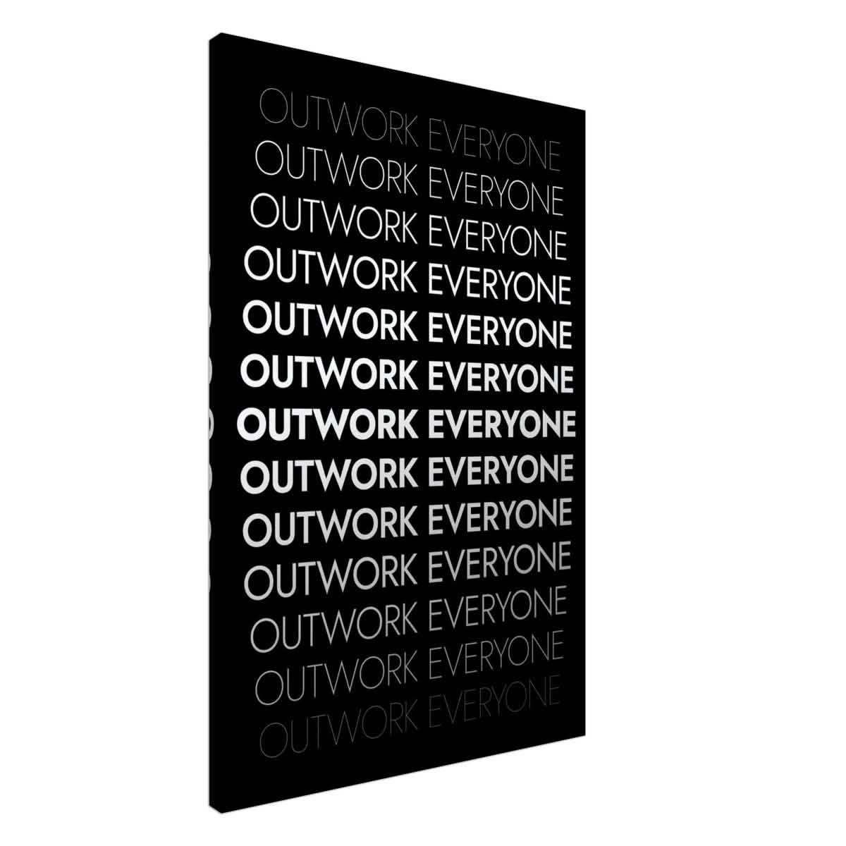 Da Vinci Motivational Wall art | Outwork Everyone - Canvas - 60x90 cm / 24x36″ - Slim