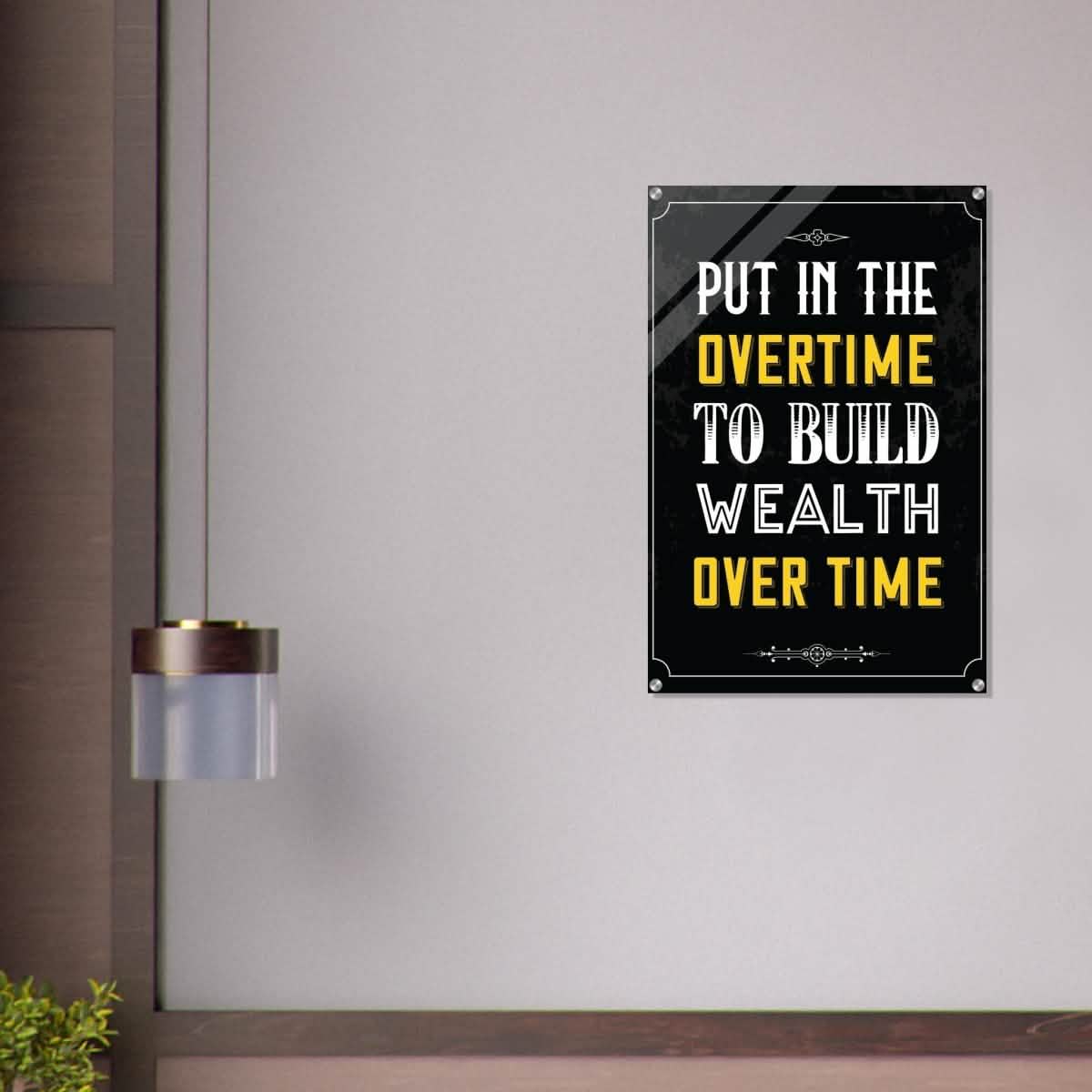 Da Vinci Motivational Wall art | Overtime - Acrylic Print - 60x90 cm / 24x36″ -