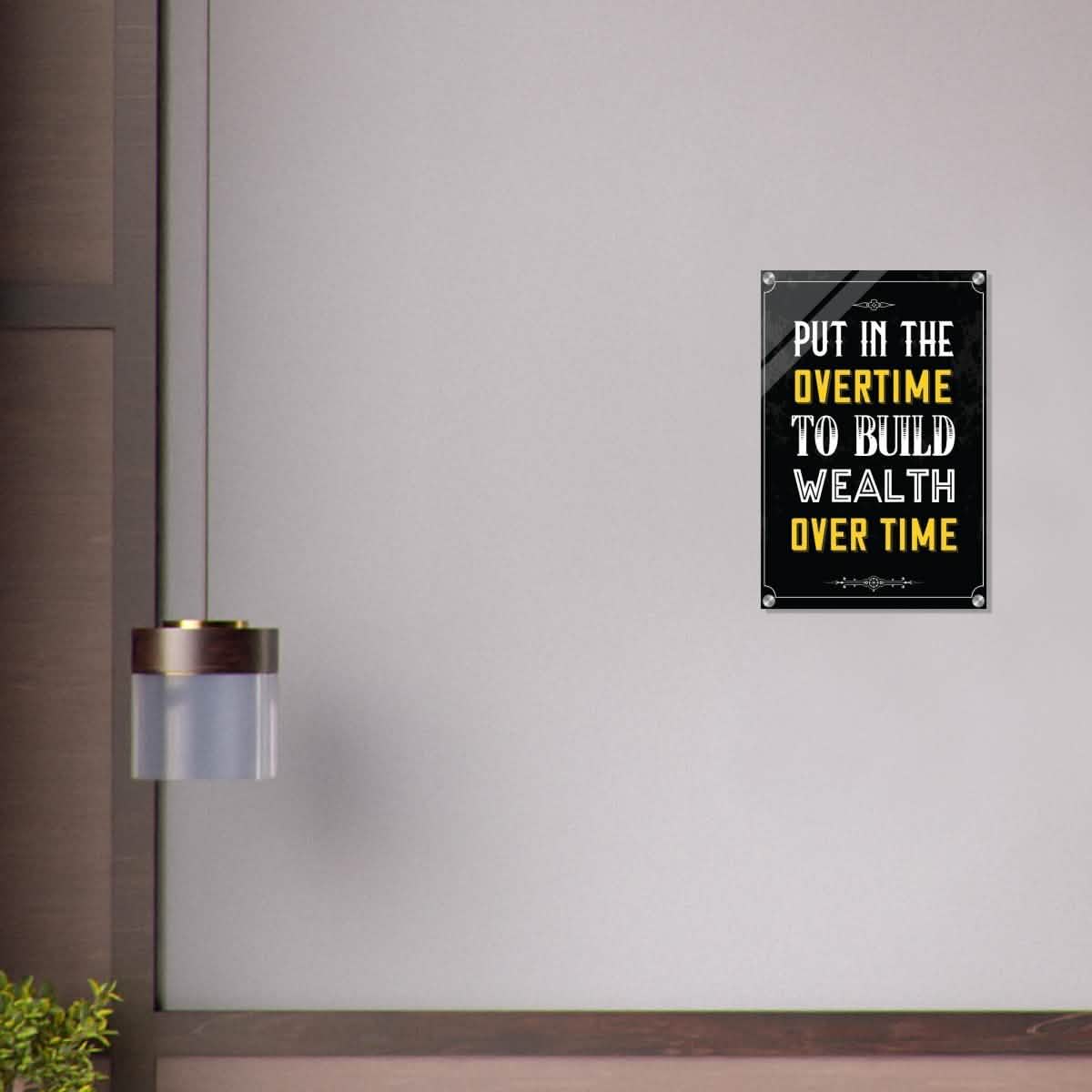 Da Vinci Motivational Wall art | Overtime - Acrylic Print - 40x60 cm / 16x24″ -