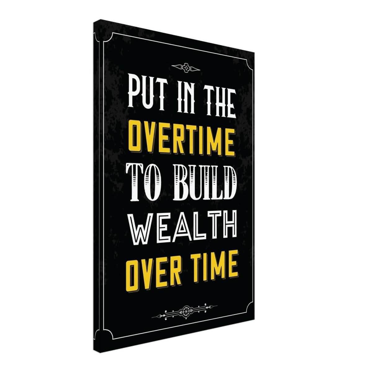 Da Vinci Motivational Wall art | Overtime - Canvas - 50x75 cm / 20x30″ - Thick