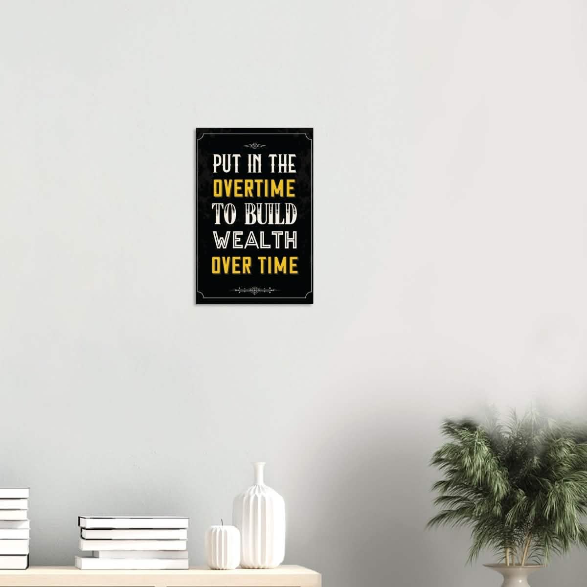 Da Vinci Motivational Wall art | Overtime - Wood Prints - 30x45 cm / 12x18″ - 10 mm
