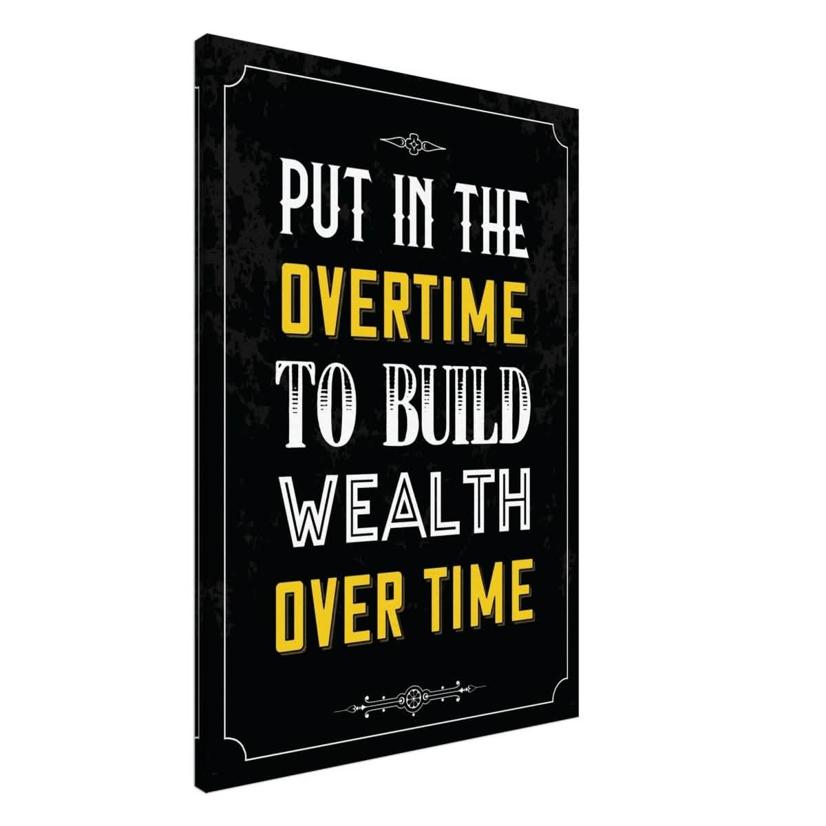 Da Vinci Motivational Wall art | Overtime - Canvas - 70x100 cm / 28x40″ - Thick