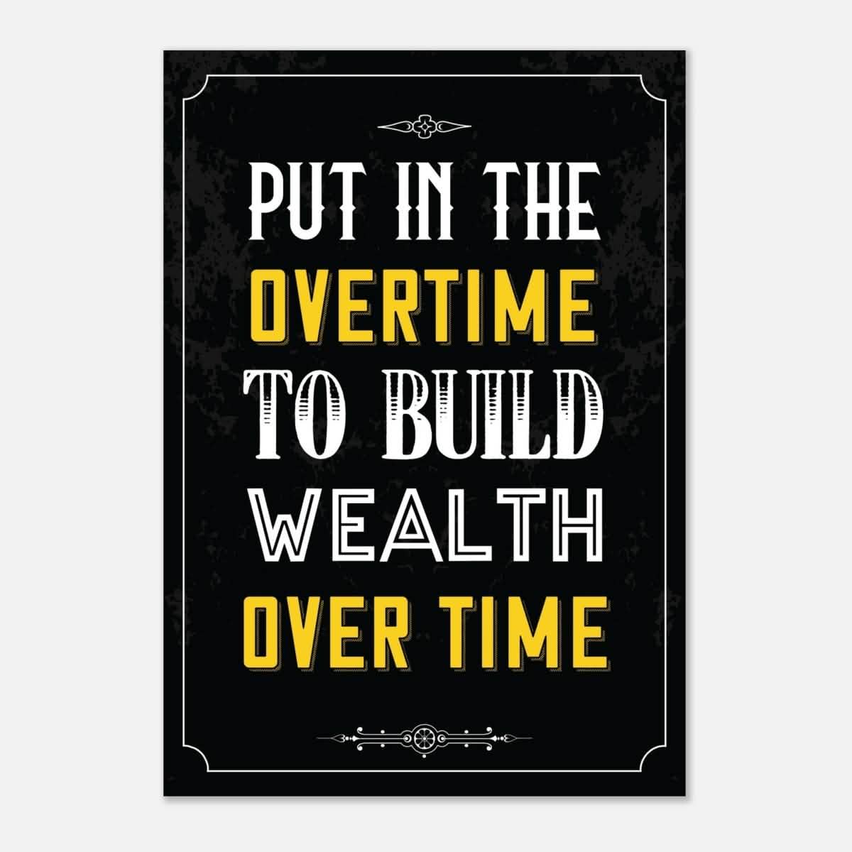 Da Vinci Motivational Wall art | Overtime - Aluminum Print - 70x100 cm / 28x40″ -