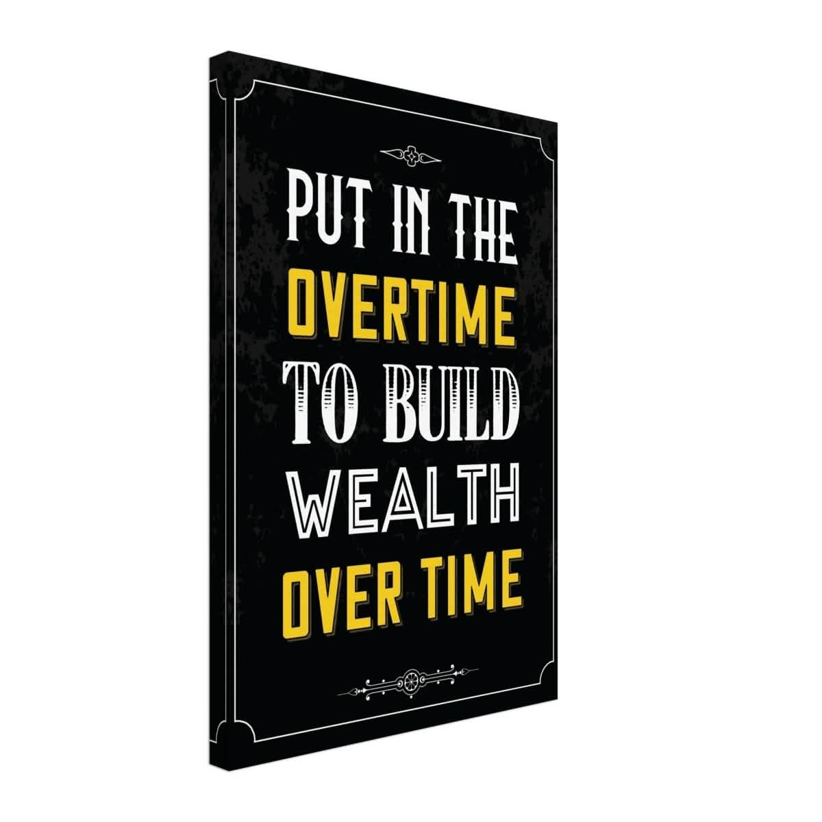 Da Vinci Motivational Wall art | Overtime - Canvas - 40x60 cm / 16x24″ - Thick