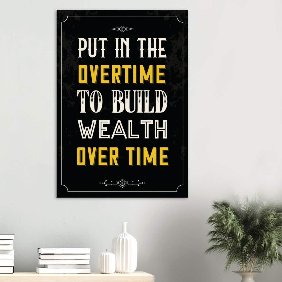 Da Vinci Motivational Wall art | Overtime - Wood Prints - 70x100 cm / 28x40″ - 10 mm