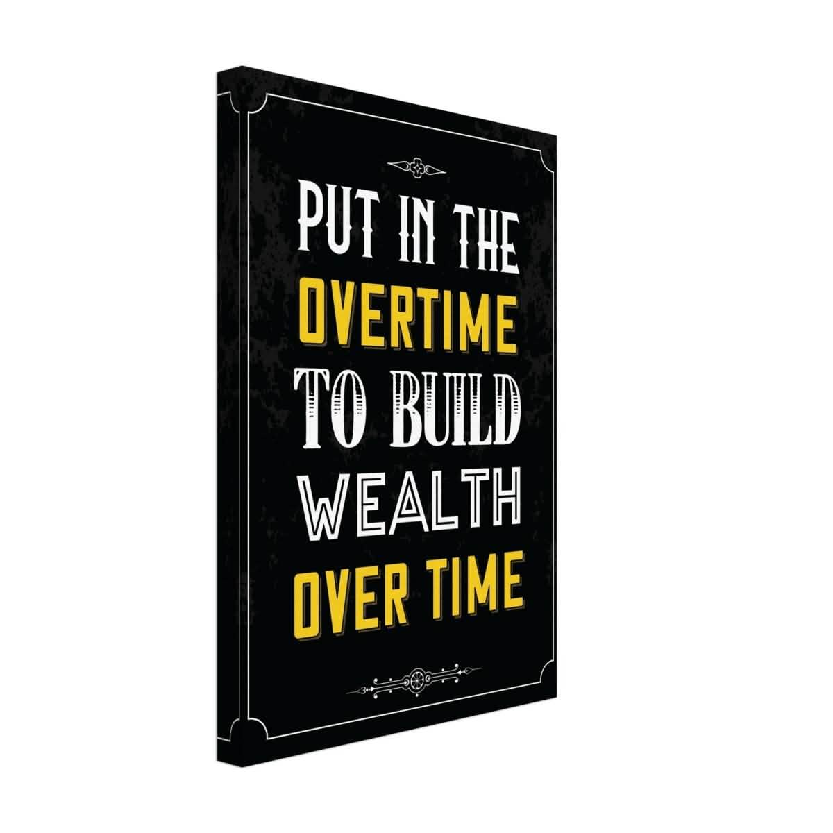 Da Vinci Motivational Wall art | Overtime - Canvas - 30x45 cm / 12x18″ - Thick