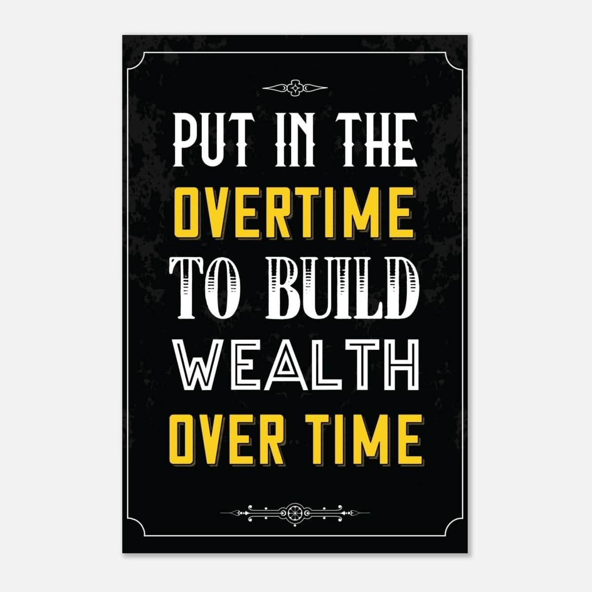 Da Vinci Motivational Wall art | Overtime - Aluminum Print - 40x60 cm / 16x24″ -