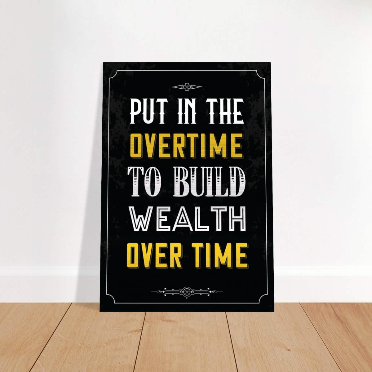 Da Vinci Motivational Wall art | Overtime - Brushed Aluminum Print - 70x100 cm / 28x40″ -