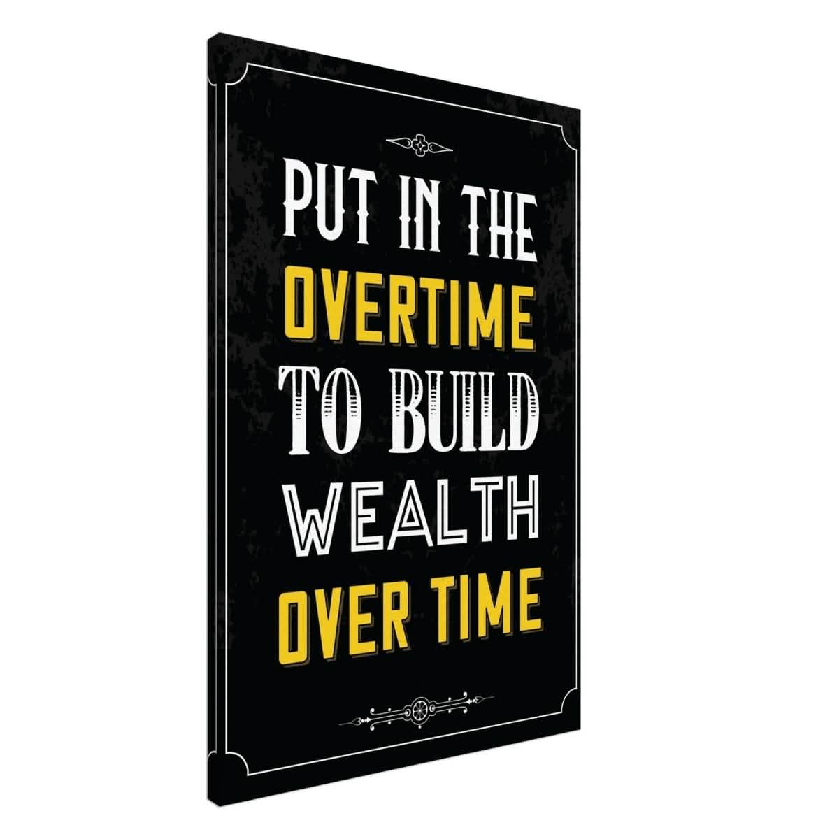 Da Vinci Motivational Wall art | Overtime - Canvas - 60x90 cm / 24x36″ - Slim