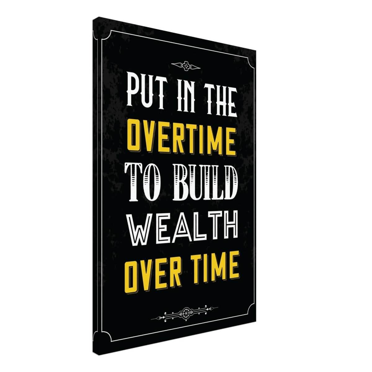 Da Vinci Motivational Wall art | Overtime - Canvas - 50x75 cm / 20x30″ - Slim