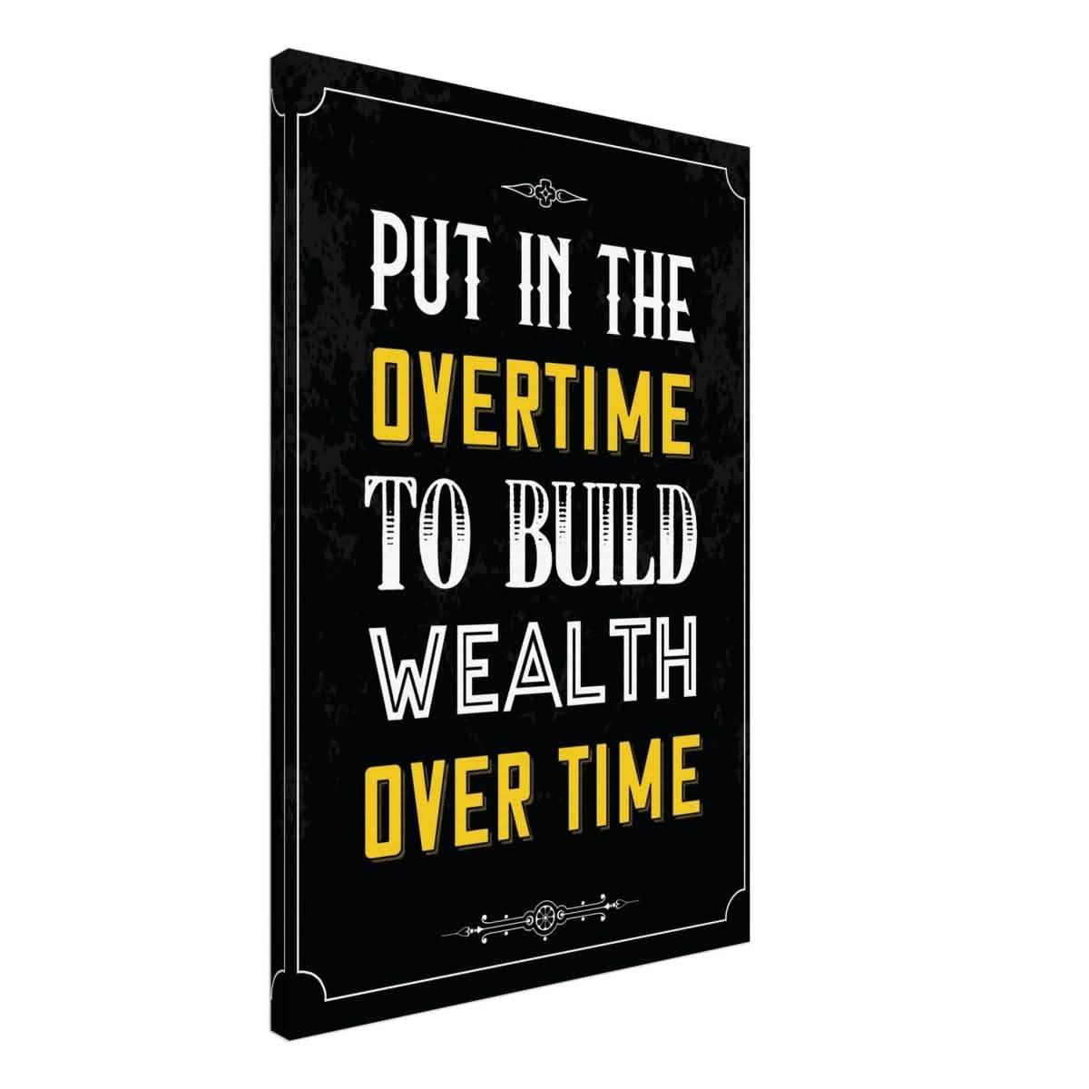 Da Vinci Motivational Wall art | Overtime - Canvas - 60x90 cm / 24x36″ - Thick