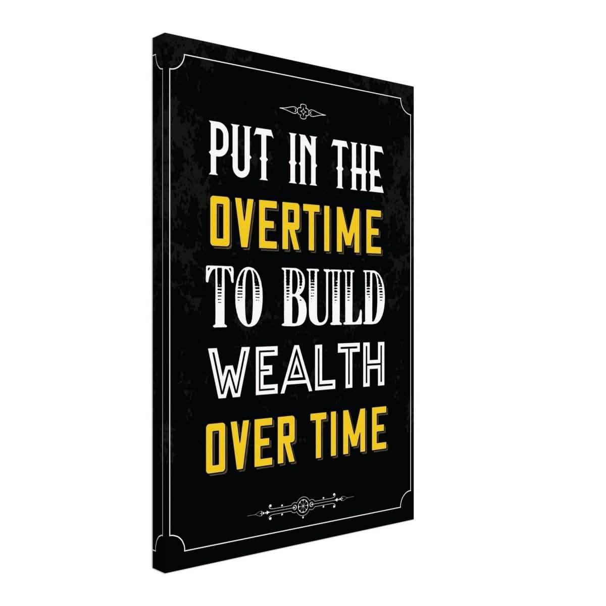 Da Vinci Motivational Wall art | Overtime - Canvas - 40x60 cm / 16x24″ - Slim