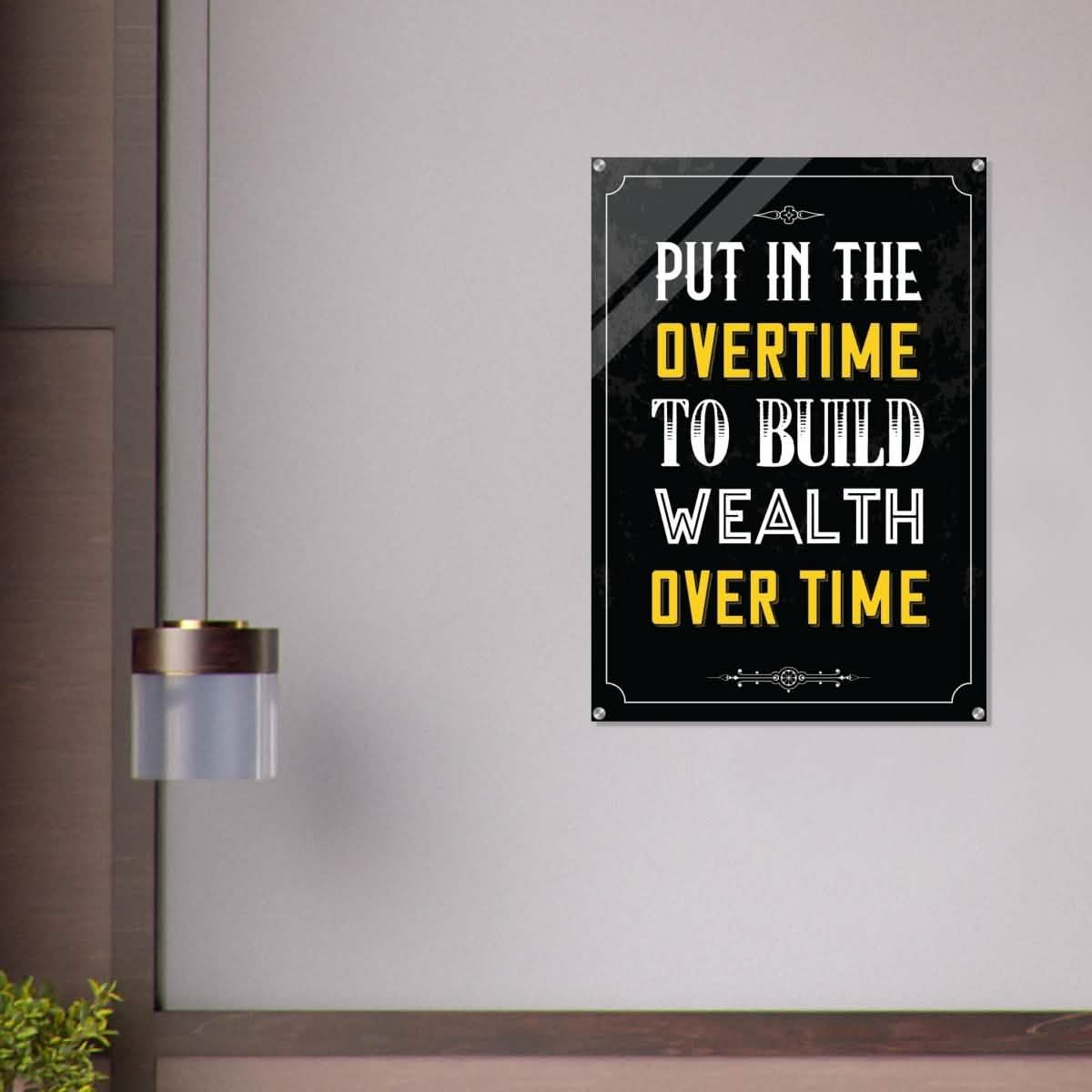 Da Vinci Motivational Wall art | Overtime - Acrylic Print - 70x100 cm / 28x40″ -