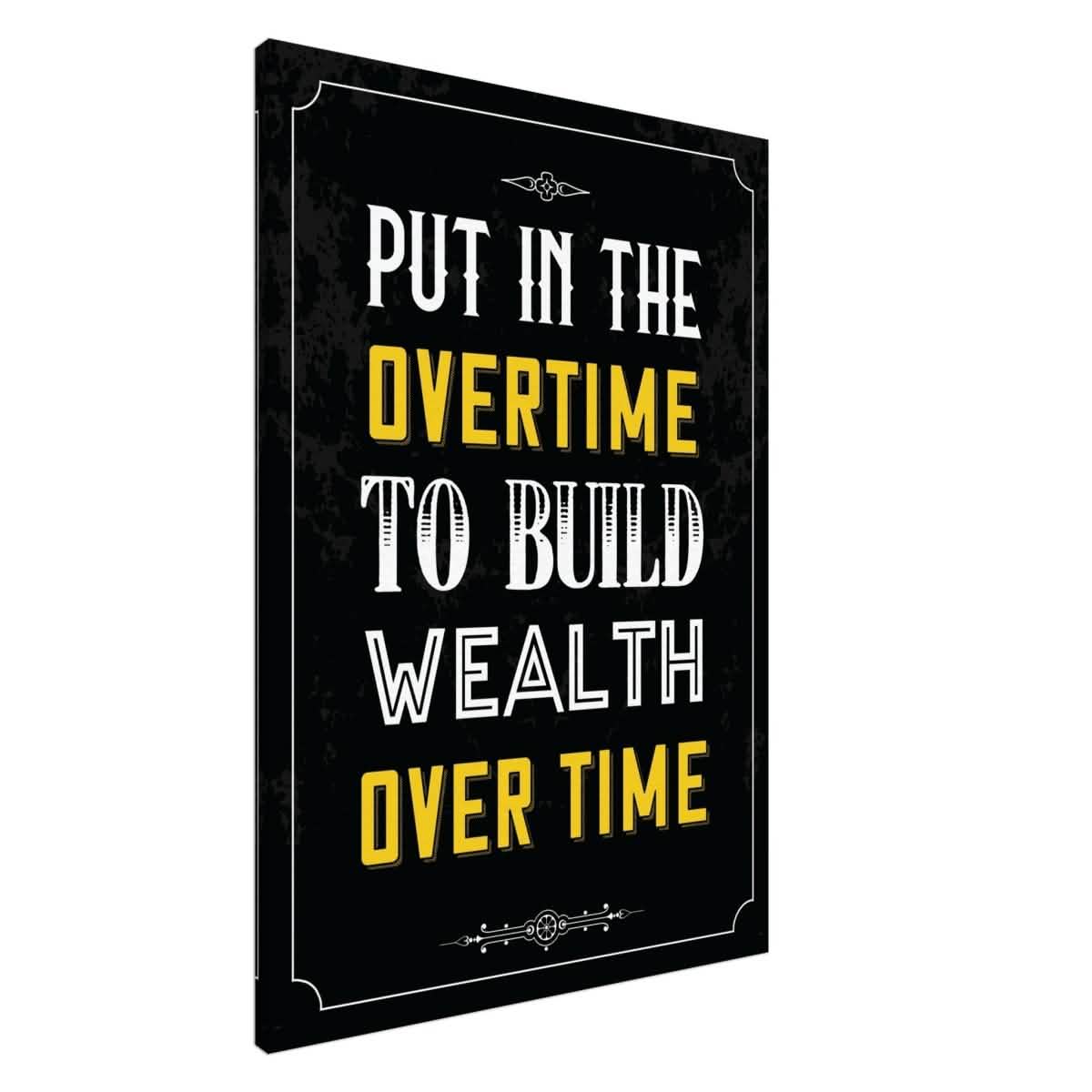 Da Vinci Motivational Wall art | Overtime - Canvas - 70x100 cm / 28x40″ - Slim