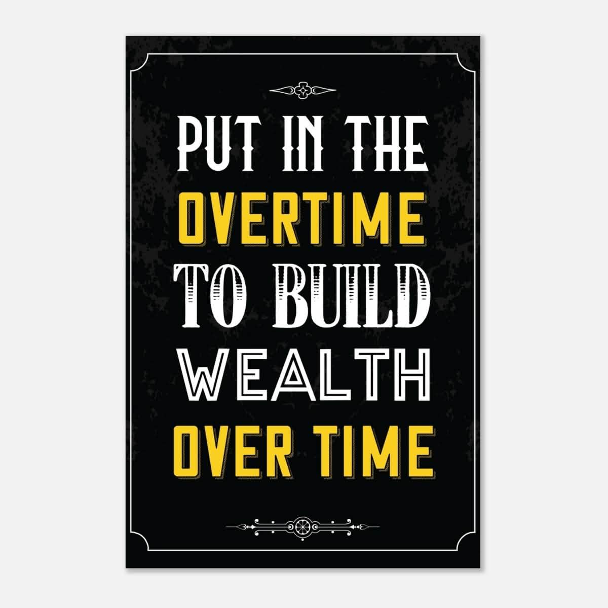Da Vinci Motivational Wall art | Overtime - Aluminum Print - 30x45 cm / 12x18″ -