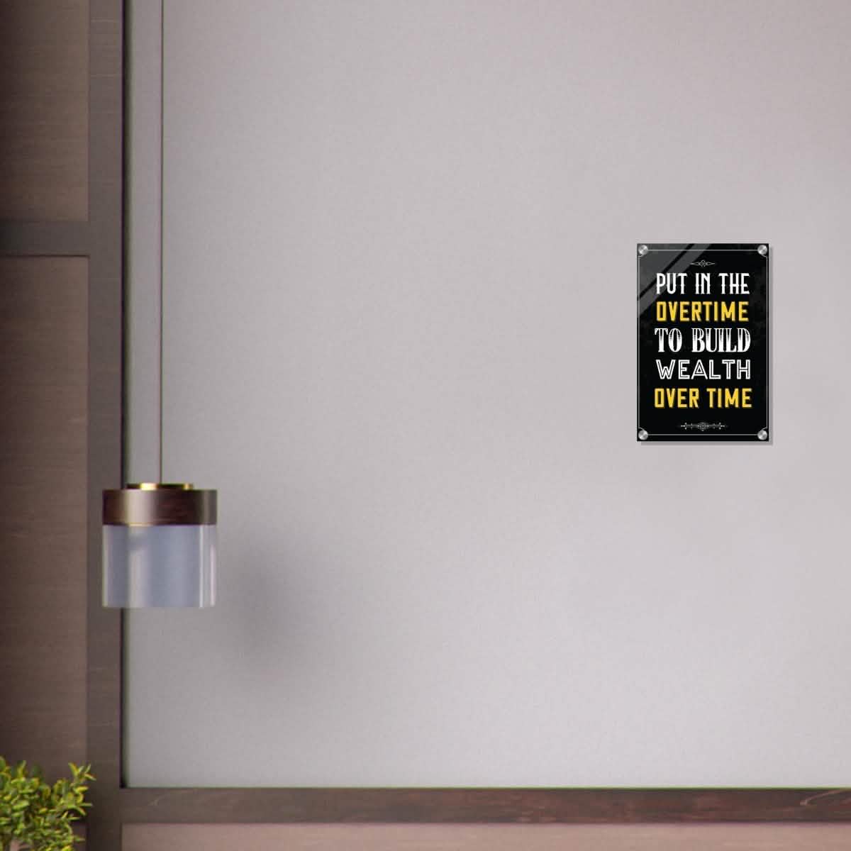 Da Vinci Motivational Wall art | Overtime - Acrylic Print - 30x45 cm / 12x18″ -