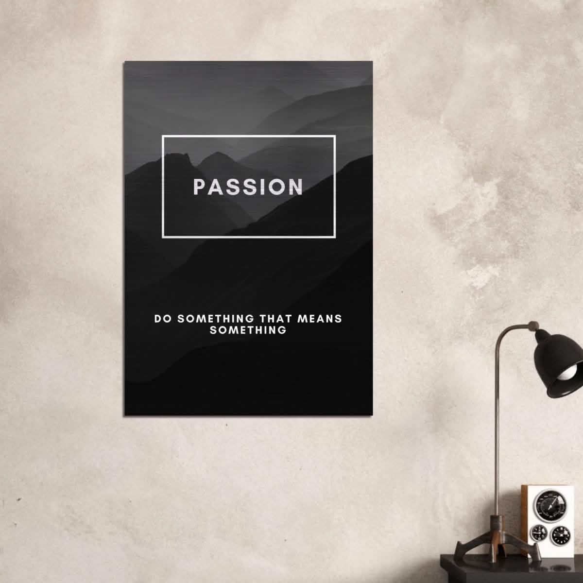 Da Vinci Motivational Wall Art | Passion - Brushed Aluminum Print - 70x100 cm / 28x40″ -