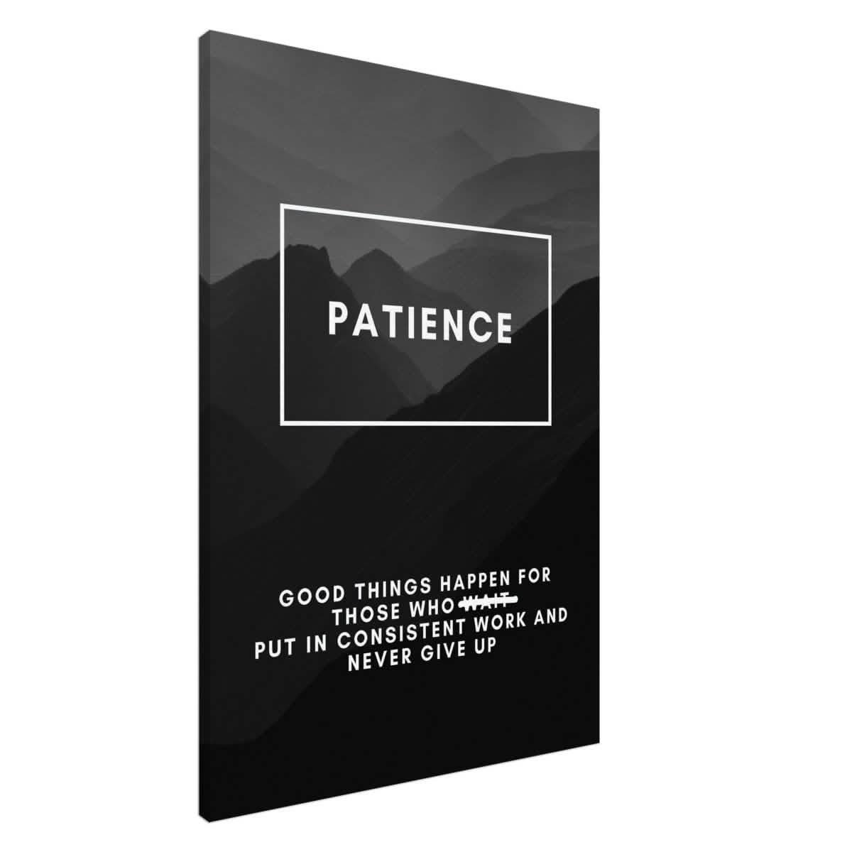 Da Vinci Motivational Wall Art | Patience - Canvas - 70x100 cm / 28x40″ - Slim