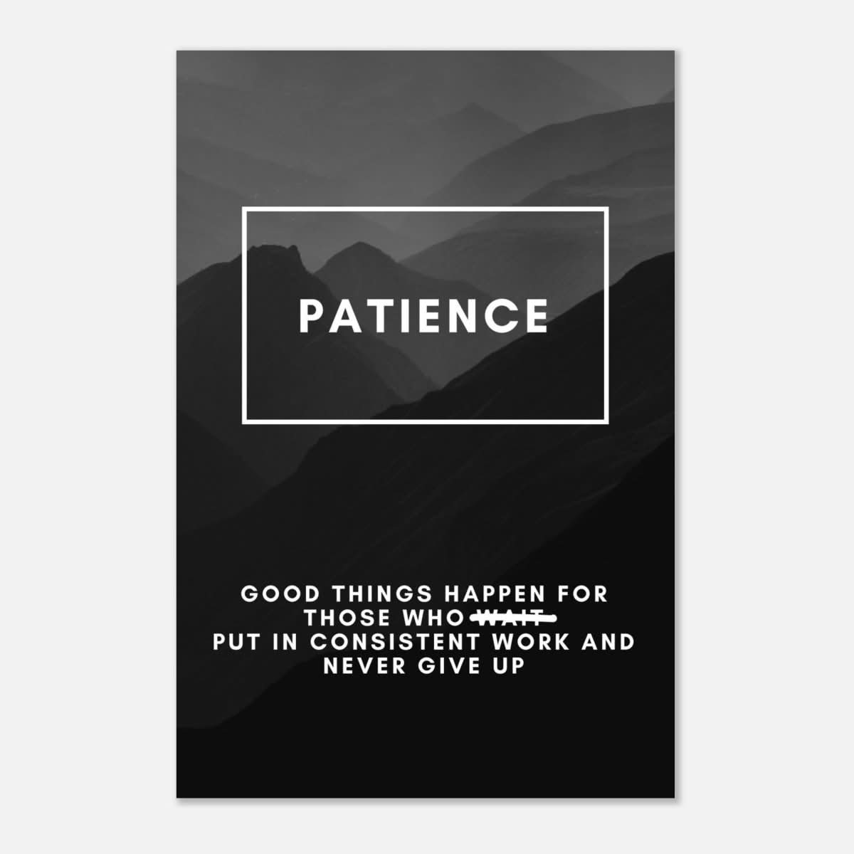 Da Vinci Motivational Wall Art | Patience - Aluminum Print - 30x45 cm / 12x18″ -