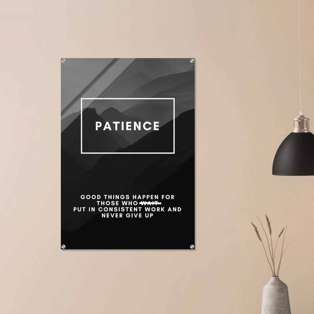 Da Vinci Motivational Wall Art | Patience - Acrylic Print - 70x100 cm / 28x40″ -