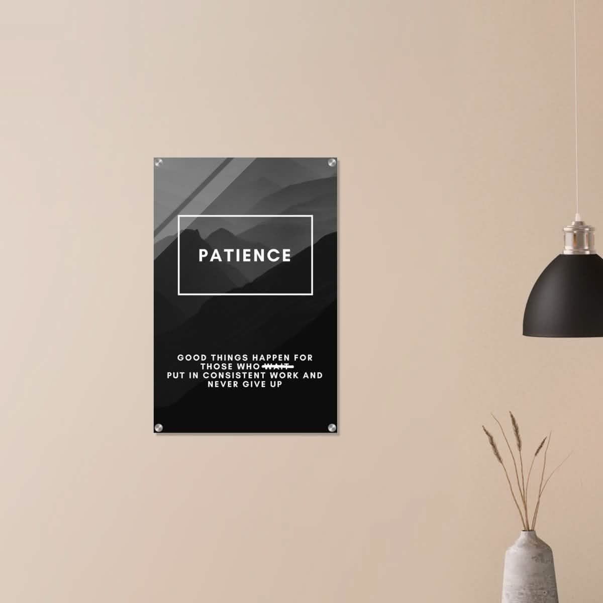 Da Vinci Motivational Wall Art | Patience - Acrylic Print - 50x75 cm / 20x30″ -
