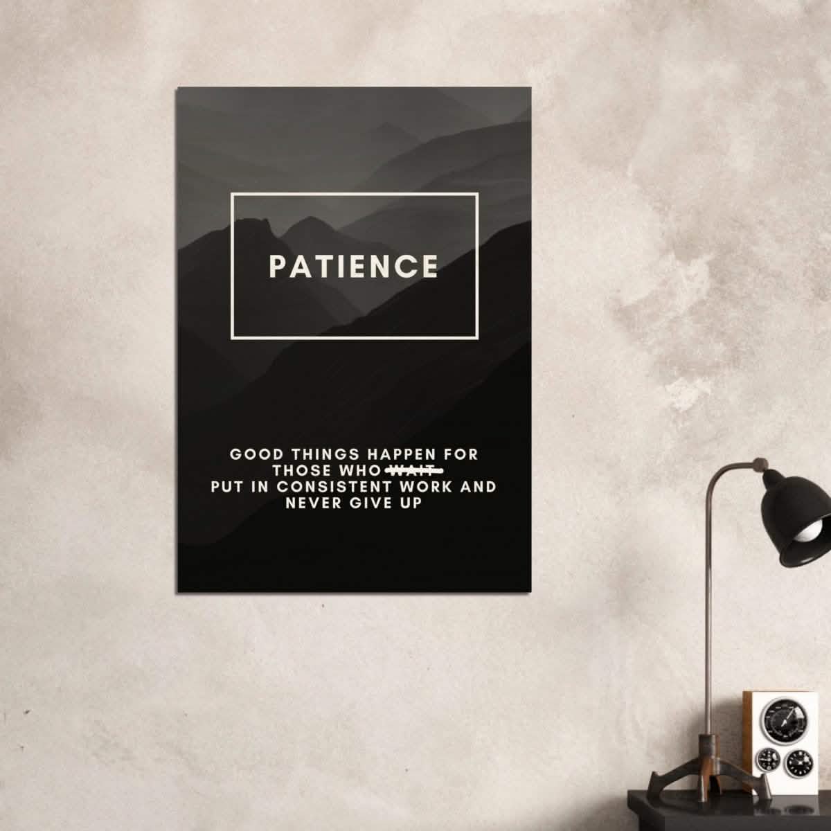Da Vinci Motivational Wall Art | Patience - Wood Prints - 70x100 cm / 28x40″ - 10 mm