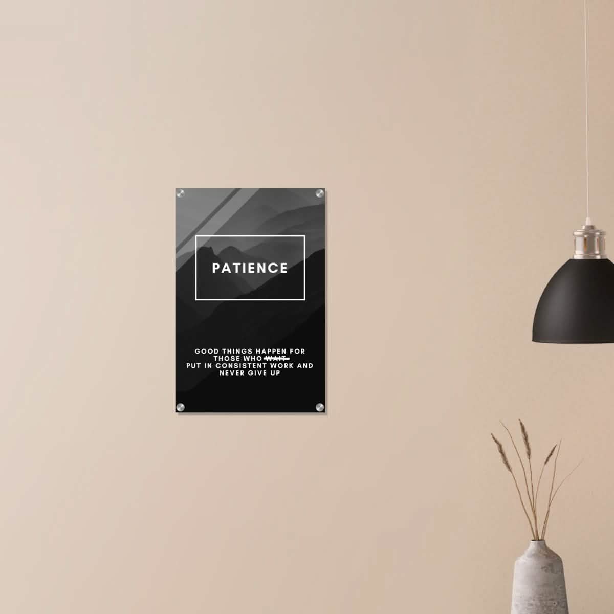 Da Vinci Motivational Wall Art | Patience - Acrylic Print - 40x60 cm / 16x24″ -