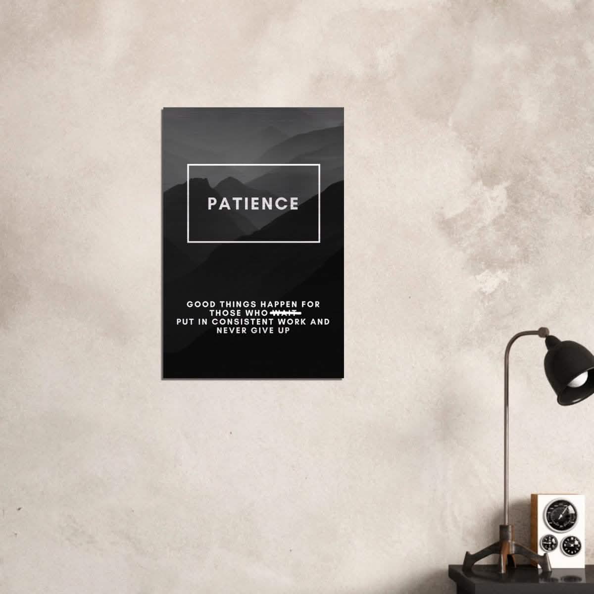 Da Vinci Motivational Wall Art | Patience - Brushed Aluminum Print - 50x75 cm / 20x30″ -