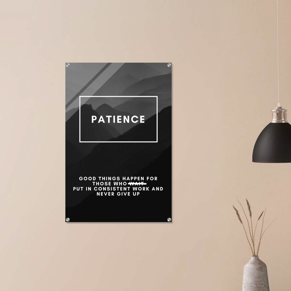 Da Vinci Motivational Wall Art | Patience - Acrylic Print - 60x90 cm / 24x36″ -