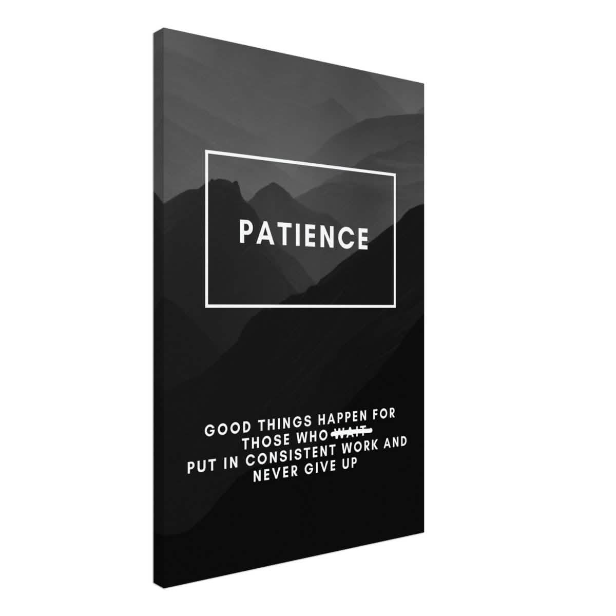 Da Vinci Motivational Wall Art | Patience - Canvas - 50x75 cm / 20x30″ - Slim