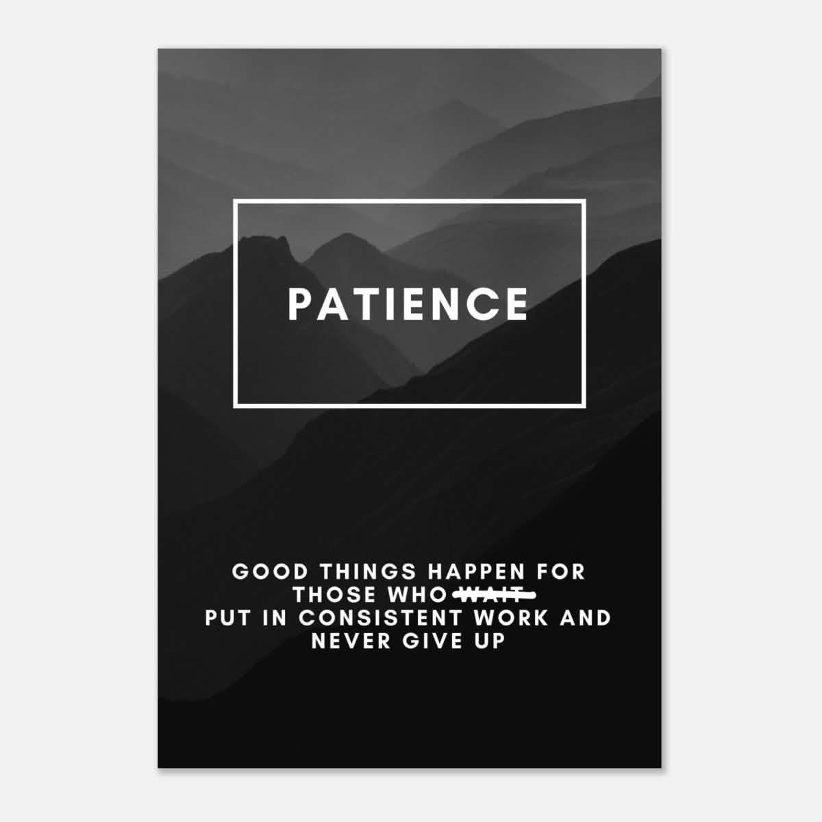 Da Vinci Motivational Wall Art | Patience - Aluminum Print - 70x100 cm / 28x40″ -