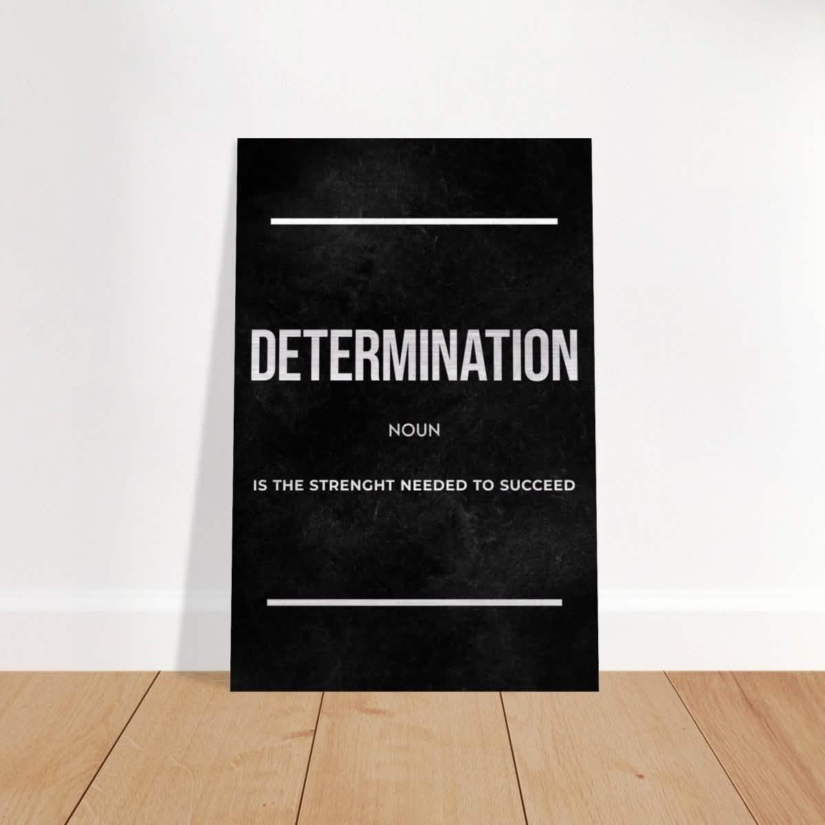 Da Vinci Motivational Wall art Print | Determination - Brushed Aluminum Print - 30x45 cm / 12x18″ -